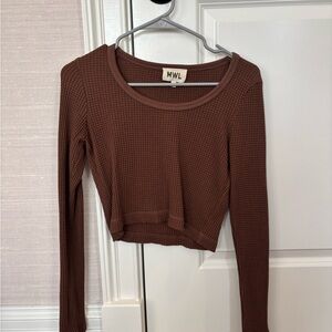 Madewell Waffle Knit Long Sleeve Top